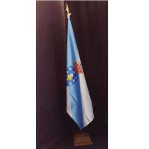 Bandera de Galicia Actual en Raso de Alta Calidad
