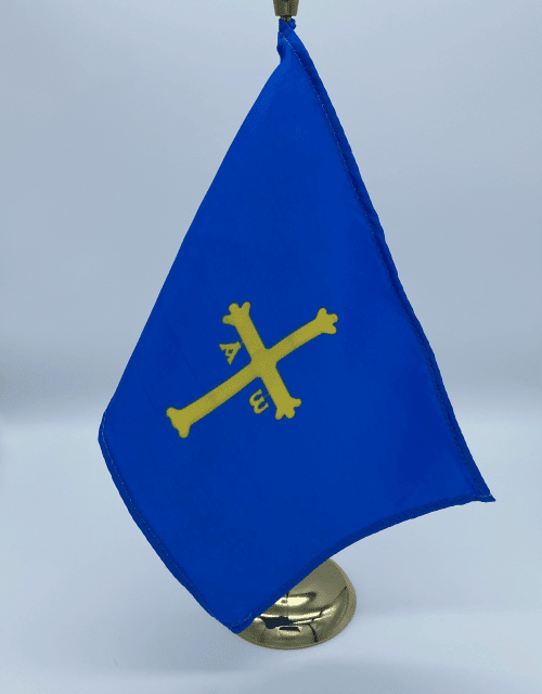 Bandera de sobremesa del Principiado de Asturias